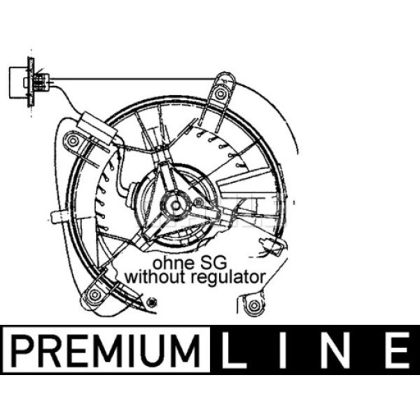 KNECHT AB65000P Kalorifer Motoru (Çap 177Mm) W210 S210 E 200 E 230 E 200 T M 111.942 (Eno:8Ew0091594 