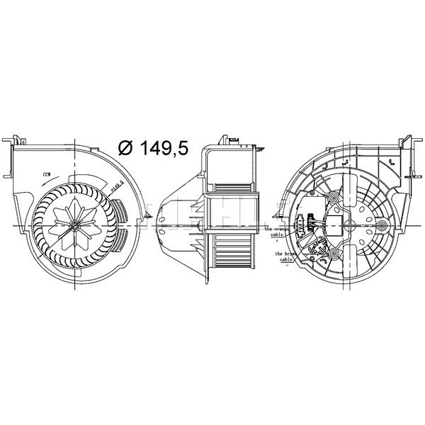 KNECHT AB83000S Fan Motoru (280×323) Bmw X5 E70 (Eno:8Ew351000694)