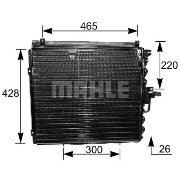 KNECHT AC133000S Klima Radyatörü (540×428×26) W124 S124 300 E 200 Te 230 Te M 103.983 (Eno:8Fc351035 