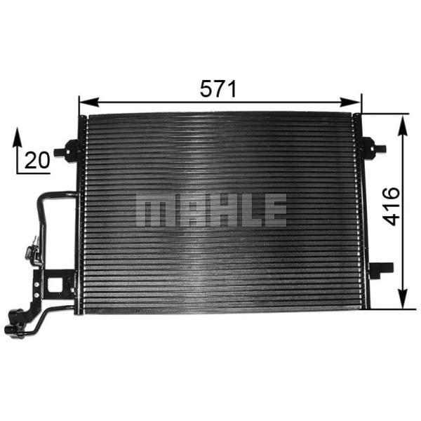 KNECHT AC300001S Klima Radyatörü (571×416×20) Passat 1.6 1.8T 1.9 TDI 2.0 2.0 TDI 2.5 TDI 00-05 (Eno 