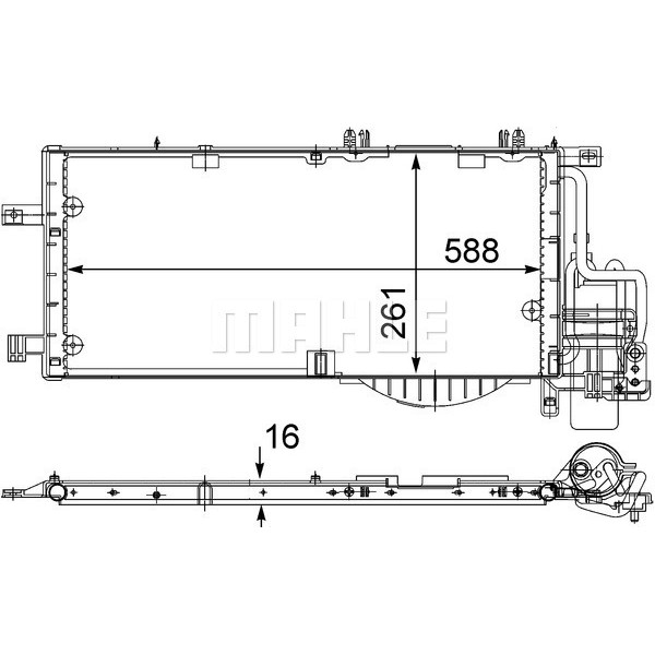 KNECHT AC336000S Klima Radyatörü (541×265×17) Corsa C Combo C 1.3 Cdtı 1.7 Cdtı 04- Z13Dt Z17Dth (En 