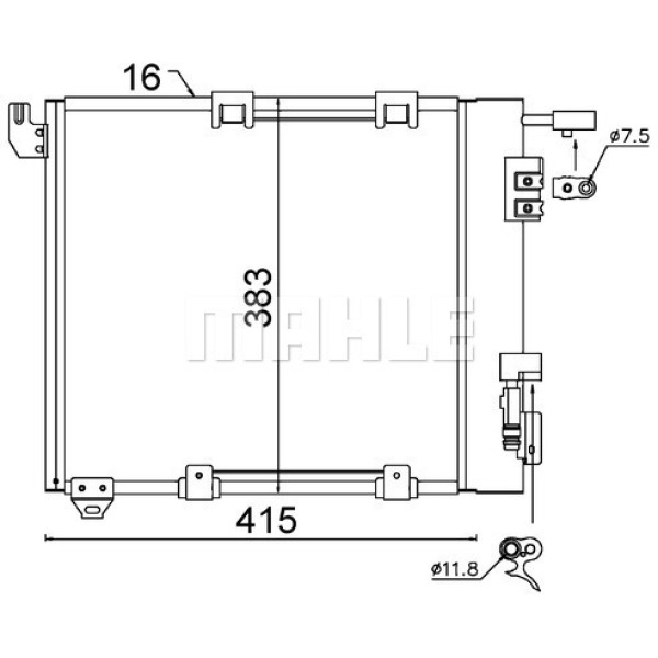 KNECHT AC349000S Klima Radyatörü Astra-G Zafira-A X17Dtl Y17Dtl 1850078 (Eno:8Fc351301374)
