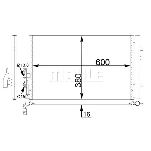 KNECHT AC778000S Klima Radyatörü (618×381×16) F25 F26 N20 B16 A (Eno:8Fc351343171)