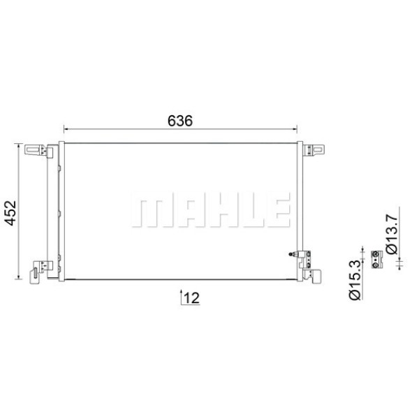 MAHLE AC952000S Klima Radyatörü Touareg A8 18- A6 A7 17- Q7 16- 3.0TDI Czse Cuea Dend 