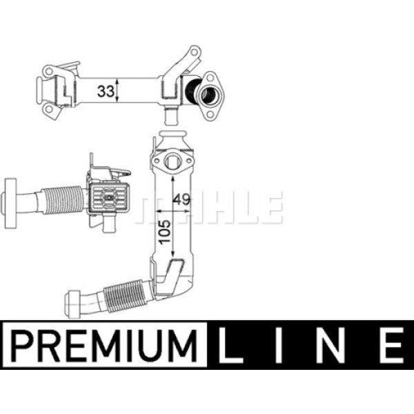 KNECHT CE21000P EGR Soğutucu (105×49×33) (Otomatik) E87 E46 E90 E91 E92 M47 D20 A (Eno:8Me376750761)
