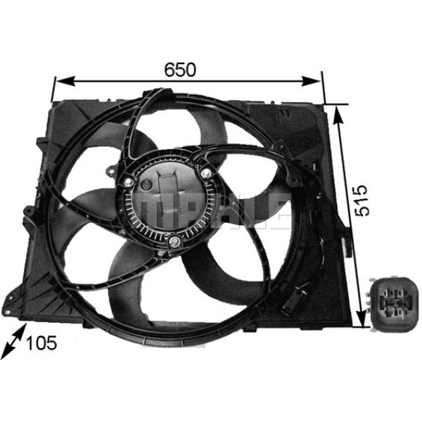 KNECHT CFF264000S Fan Motoru (Çap 490Mm) E81 E87 E82 E88 N52 B30 A (Eno:8Ew351043251) 
