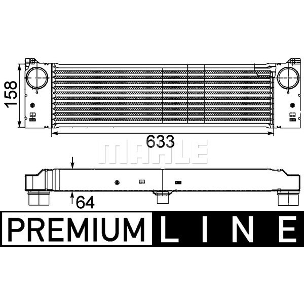 KNECHT CI192000P Turbo Radyatörü (633×158×64) W639 Cdı 2.0 Cdı 2.2 Cdı 3.0 Om 646.982 (Eno:8Ml376746 