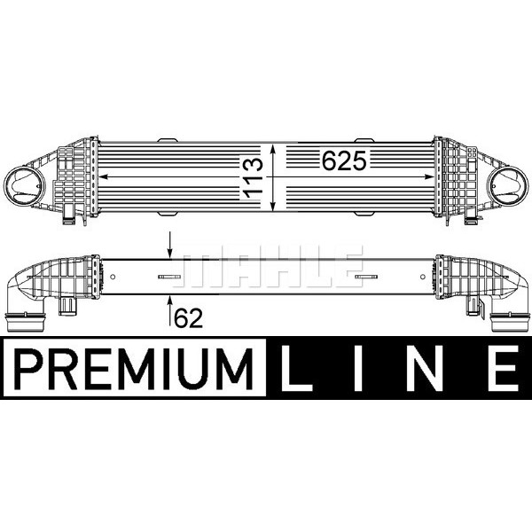 KNECHT CI356000P Turbo Radyatörü (625×113×62) W204 S204 S212 C 250 Cgı C 180 Cdı M 271.860 (Eno:8Ml3
