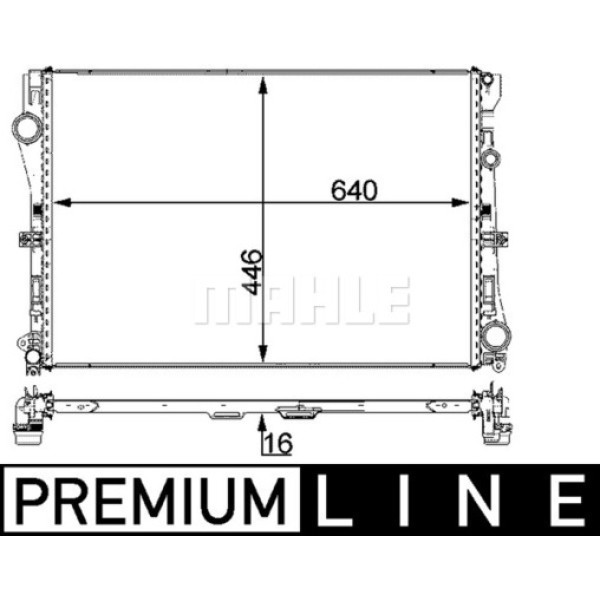 KNECHT CR2100000P Su Radyatörü (640×446×16) W205 S205 C205 C 180 C 200 C 220 D M 274.910 (Eno:8Mk376