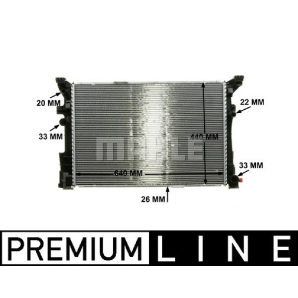 KNECHT CR2170000P Su Radyatörü 640×43826) W176 W246 C117 W242 A 160 A 180 A 200 M 270.910 (Eno:8Mk37 