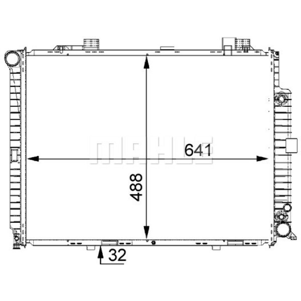 KNECHT CR245000S Su Radyatörü (641×488×32) (Otomatik)(Manuel) W210 S210 E 420 E 430 E 50 Amg M 119.9