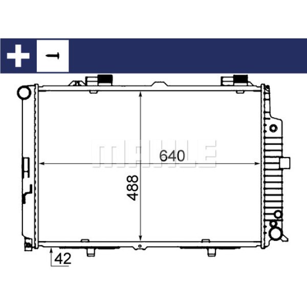 KNECHT CR318000S Su Radyatörü (640×470×32) (Otomatik)(Manuel) W210 S210 E 300 Turbo-D Om 606.962 (En