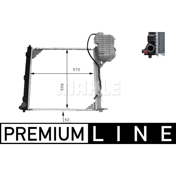 KNECHT CR384000P Su Radyatörü (570×558×42) Mekanik Vito 638 96-03 M 111.948 (Eno:8Mk376714301) 