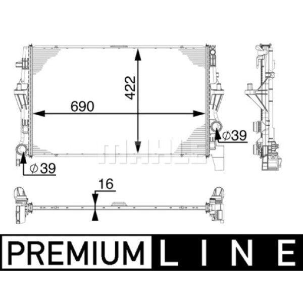 KNECHT CR902000P Su Radyatörü (85×675) Mercedes Benz V-Class (Eno:8Mk376745501) 