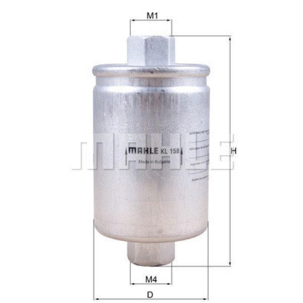 MAHLE KL158 Yakıt Filtresi Mazda 626 (97-02) (Ğf/Ğw) 