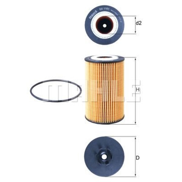 MAHLE OX1161D Yağ Filtresi Oil Filter