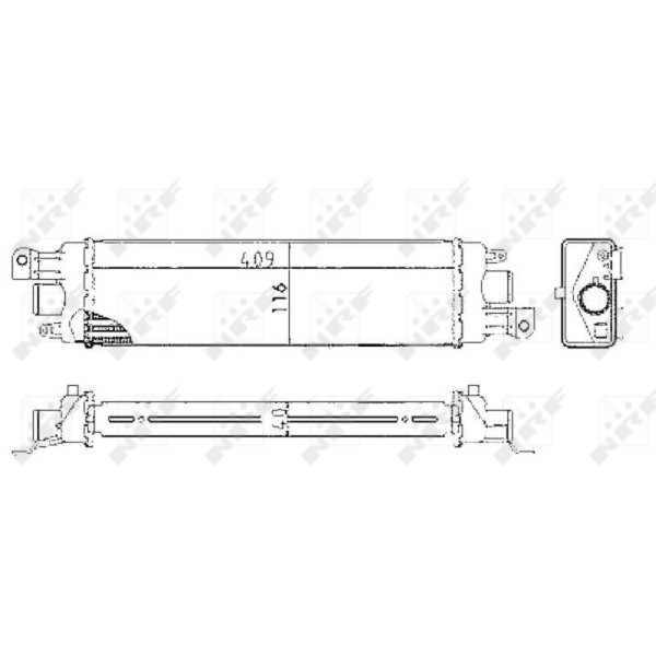NRF 30038 Turbo Radyatörü Albea 1,3 (Al-Al) / (Bılezıklı) 