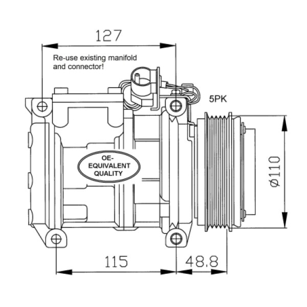 NRF 32048 Klima Kompresör Bmw M52 M50 E36 91-98 M60 E34 92-96 