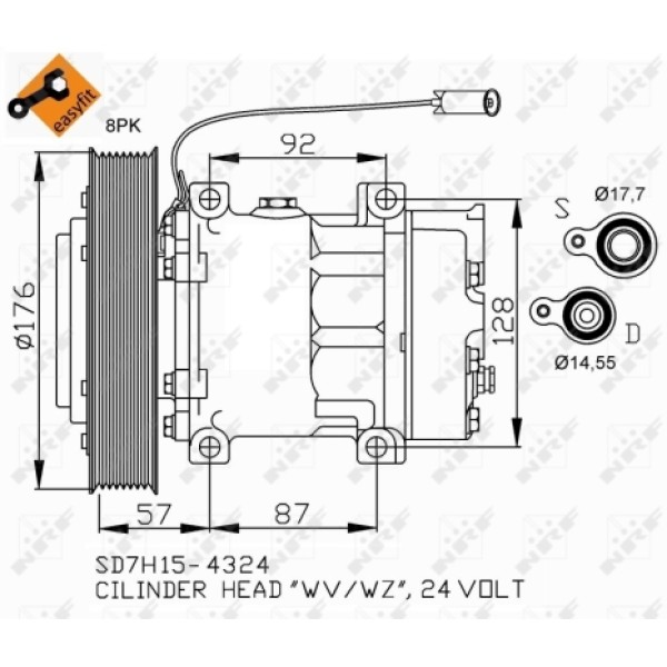 NRF 32700 Klima Kompresörü Renault Truck T Seri Volvo Fh Seri Euro 5 