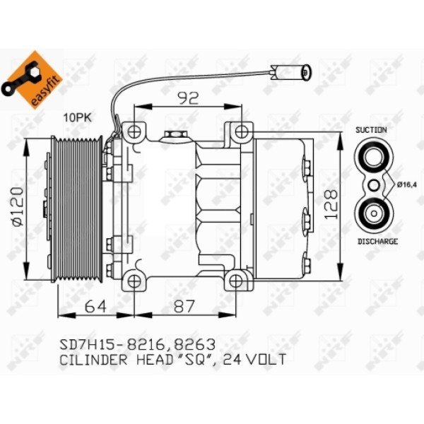 NRF 32709 Klima Kompresörü Mıdlum 00 - Volvo Fl2