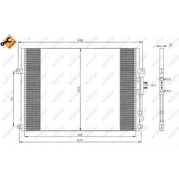 NRF 35275 Klima Radyatörü Jeep Grand Cherokee II 99-05