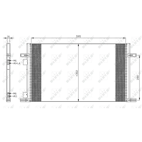NRF 35298 Klima Radyatörü Laguna I 1.6 1.8 1.9 2.0