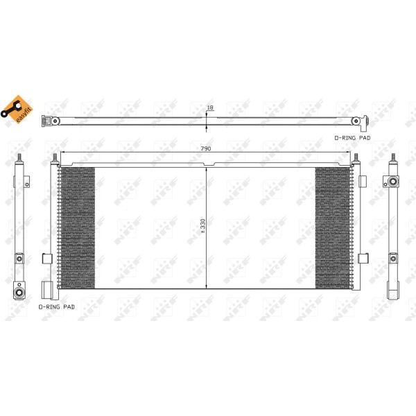 NRF 35891 Klima Radyatörü Volvo Fh 12 Fh 16 93 - Kurutucusuz