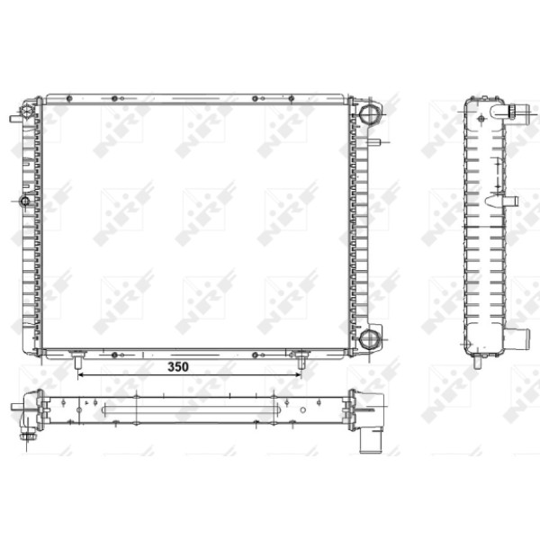 NRF 507351 Motor Radyatör Kangoo 1.4 1.6 CLIO II 1 Sıra Al.Braz. Sıstem (Pıposuz)