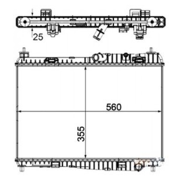 NRF 53152A Motor Su Radyatörü Fiesta 1,25 16V / 1,4 16V 08 /- B Max 1,4 16V 12 /- (350×558×18)