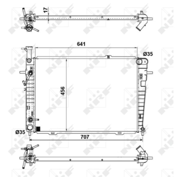 NRF 53342 Motor Su Radyatörü Tucson Sportage 2,0 2,7 Benzinli 2004 2010 Otomatik