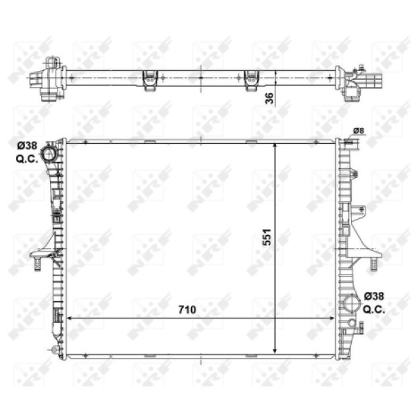 NRF 53798 Motor Su Radyatörü Audi Q7 Porsche Cayenne Touareg 3,0TDI 3,2 /4,2/5,0/ 6,0/3,6Fsı / 3,0Tf
