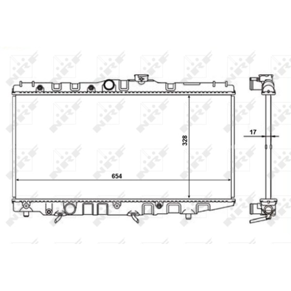 NRF 56110 Motor Su Radyatörü Corolla Ae92 88-92 Otomatik (685×325×17) 