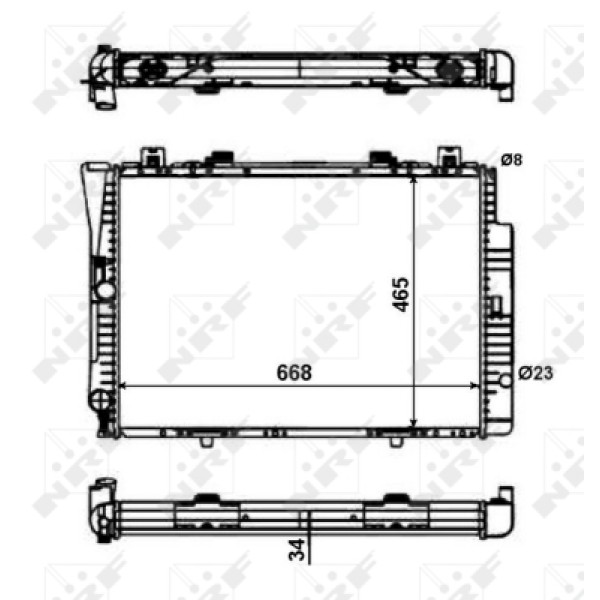 NRF 56142 Motor Su Radyatörü S-Class W140 91-98 