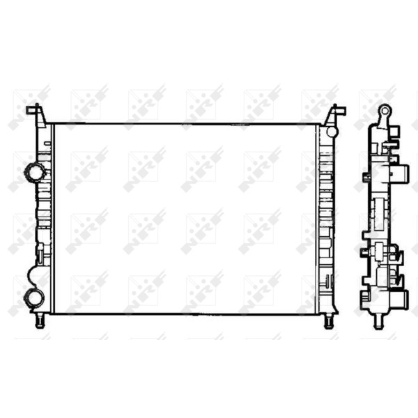 NRF 58195 Motor Radyatör Palio 1,2 Albea 1,2 / 1,6 Klimalı (2 Sıra Al-Pl Sıstem) / (522×378×23,5) 