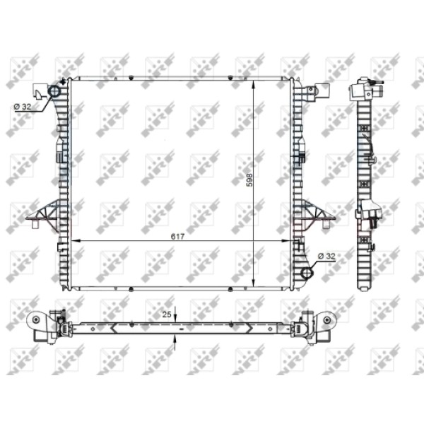NRF 59145 Motor Su Radyatörü Amarok 10- 2.0TDI Cnfb Cdca Csha 
