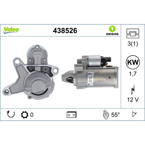 VALEO 438526 Restarter Marş Motoru Psa Group 1.6 Blue Hdi 