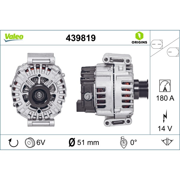VALEO 439819 Alternatör Daımler 