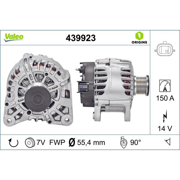 VALEO 439923 Alternatör Renault Nissan 1.6 DCI 