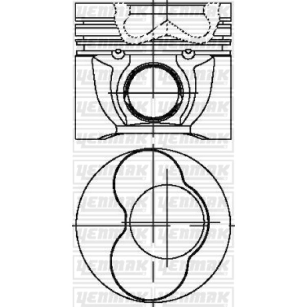 YENMAK 4312-STD Piston Segman 79.51Mm Std 3 Silindirlı Motorun 3. Pistonu Polo A2 Arosa Cordoba Ibiz 