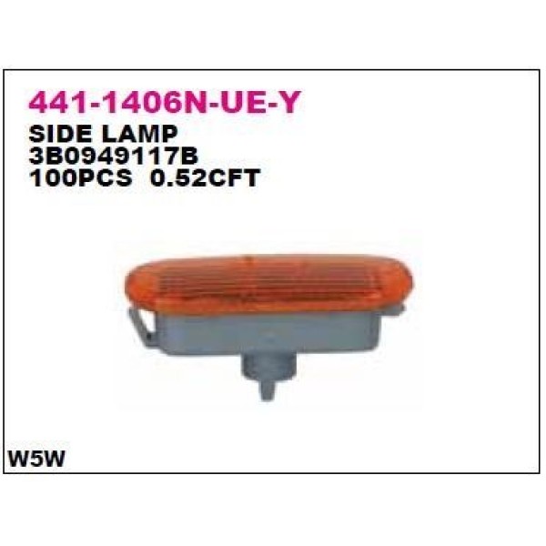 DEPO 4411406NUEY CAMURLUK SINYAL LAMBASI SOL SAG SARI VOLKSWAGEN PASSAT 97-POLO 99-GOLF IV 98-BORA 99-LUPO 98